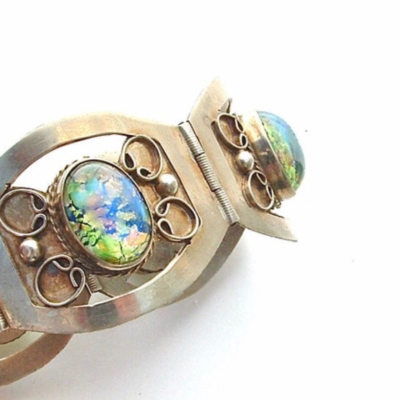 Sterling Silver Vintage Bracelet Handmade Cuff - Picture 4 of 5